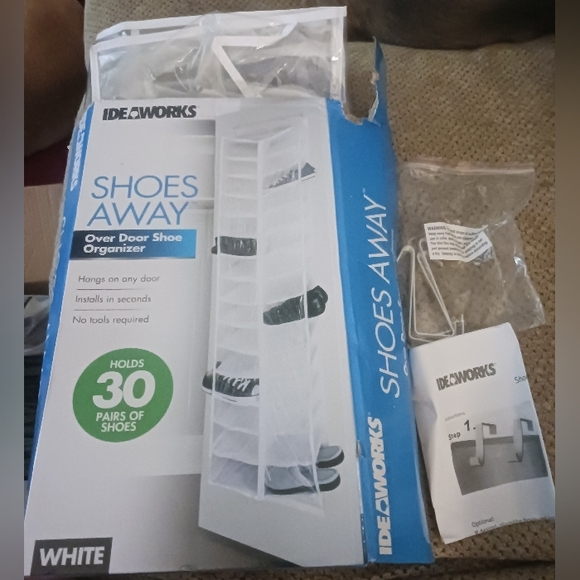 Idea Works Other - White Over Door Shoe Rack